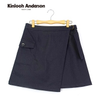 【Kinloch Anderson】腰綁帶貼袋假一片短裙 金安德森女裝(藏青)
