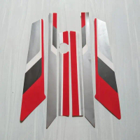 stiker striping body motor Astrea Prima 1988 Silver-merah