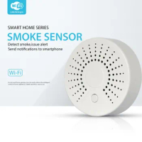Smart Wifi Fire Smoke Temperature Sensor Alarm Wireless Smoke Temperature Detector for Automation Home Security Alarm System Sma