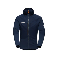 【Mammut 長毛象官方直營】Eiger Nordwand ML Hybrid H Jkt 極限艾格中層連帽外套 夜藍 男款 #1014-05580
