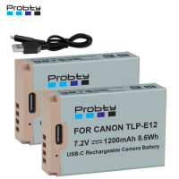 1200mAh LP-E12 LPE12 LP E12 Type-C Rechargeable Camera Battery for Canon M 100D Kiss X7 Rebel SL1 EOS M10 EOS M50 DSLR