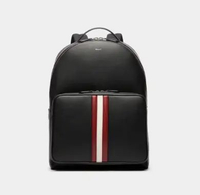BALLY Mythos Backpack Bag - Tas Ransel Pria - Black Recycled Leather