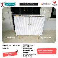Meja TV Minimalis Giselle | TV Cabinet I Bupet TV minimalis Modern | Lemari Modern Mewah|  Ongkir Mu