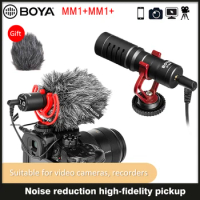 BOYA BY-MM1+ / MM1 Wireless Microphone Super-Cardioid Condenser Shotgun Studio Vlog Video Mic for iPhone Smartphone DSLR Cameras
