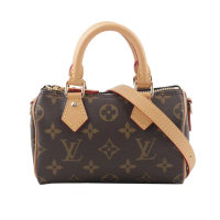 【Louis Vuitton 路易威登】Monogram Nano Speedy 塗層帆布二用包(M81085)