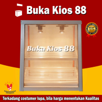 Etalase Food Warmer Rak Grill 2 In 1 Lampu Pemanas 2 Buah