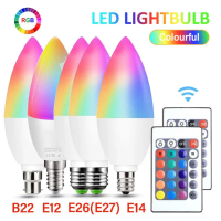 In Stock: GU10 Bulb | 1 pc smart lamp bulb (E12/E14/E26/E27/B22), LED bulb, Tuya candle lights bulb,