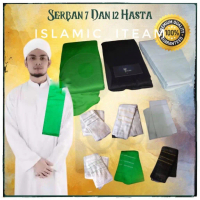 SERBAN 7 HASTA KAIN COTTON Hitam Putih Kopiah Koko