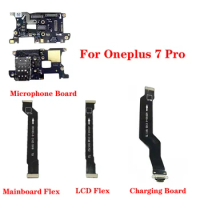 For Oneplus 7 Pro USB Charging Port Dock Microphone Sensor SIM Card Slot Board Display LCD Mainboard Connector Flex Cable