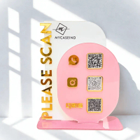 Business Social Media Sign Instagram Acrylic | Plakat Akrilik | QR Code |