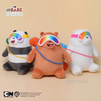 Original We Bare Bear New Winter Ski Style Stuffed Animal Toy High Quality 25cm Bear Plush Cute Dolls Lovely Gift for Kids