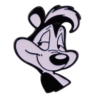 MINISO Pepe Le Pew Cosplay Costume Metal Badge Pin Alloy Brooch Accessories Props Xmas Gift