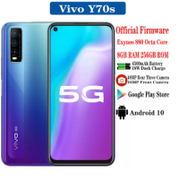 Vivo Y70s 5G SmartPhone Exynos 880 6GB 8GB RAM 128GB 256GB ROM 4500mAh 18W 48MP Rear Three Camera Android 10 6.53" Google play