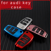 3 Buttons Folding TPU Car Key Cases for Audi A1 A3 A6 Q2 Q3 Q7 TT TTS R8 S3 S6 RS3 RS6 Remote Control Key Protector Cover