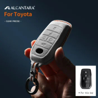 For Toyota Alphard Vellfire Sienna Alphard Previa RAV4 Alcantara Car Key Case Shell Keychain Accessories