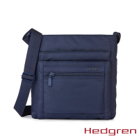 【Hedgren】INNER CITY系列 RFID防盜 四層收納 方形側背包(深藍)