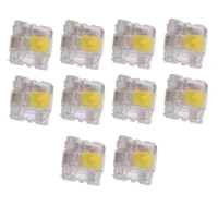 10Pcs/pack Gateron SMD Yellow Switches Mechanical Keyboard 3pins Gateron MX Switches Transparent Case fit GK61 GK64 GH60