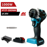 20+1 Torque 280N.m Cordless Electric Screwdriver Drill 1/4" Electric Drill Screw Driver Impact Wrench 20V for Makita Battery