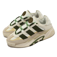 【adidas 愛迪達】休閒鞋 Niteball 米白 橄欖綠 男鞋 復古 緩震 反光 麂皮 三葉草 愛迪達(ID4089)