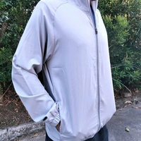 Jacket Running Pria Skechers Full Zip. Gray M