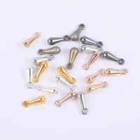 100-200Pcs/Lot 2*7 3*9mm Water Drops End Beads For DIY Extender Chains Jewelry Making Findings Necklace Bracelet Accessories