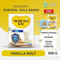 FREE Mug - Susu Tropicana Slim DIABTX Vanilla Malt 900 g DIABETX TM - Bantu kontrol gula darah diabe