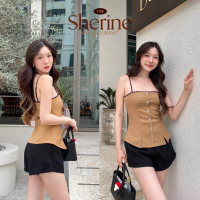 Fashion Week 25-27/11 Sherine Jumpsuit - จั้มสูทเสื้อและกางเกงเป็นชุดติดกัน มีซิปด้านหลัง สายเสื้อปร