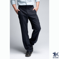 【即將斷貨】NST Jeans 熟男 羊毛x彈性纖維 條紋黑西裝褲 (中腰) 390(2045) 平面/無打摺/台製