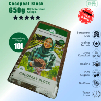 Leo Farm – Cocopeat Block Leo 650 g - Media Tanam Sabut Kelapa Halus Organik Low EC pengganti tanah 