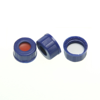 《ALWSCI》2ml Vial 藍色低型中空蓋 【100個/包】螺牙 9-425 (白PTFE膜/紅silicone墊片) 實驗室耗材 塑膠製品 鐵氟龍/矽膠墊片