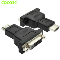 DVI 24+1 Pin Female to HDMI Gold Plated male Port Cable adapter AV Monitor 10.2Gbps DVI-D Dual Link to HDMI 1.4 A HDTV Converter