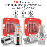 2PCS Nakamichi 16LED Car Signal Light 1156/PY21W/P21W T20-7440/WY21W Turn Signal Light Bulb Replacem