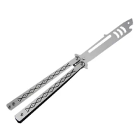 Foldable Butterfly Knife CSGO Blunt Balisong Shark Design Balisong Pocket Trainer Survival Knife Training Tool for Outdoor Game