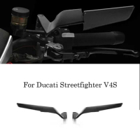 For Ducati Streetfighter V4S With LOGO Mirror Streetfighter V2 Motorcycle Rearview Mirror Accessories Invisible rear view mirror