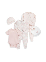 ชุดเซ็ตจั๊มพ์สูทเด็กเล็กผู้หญิง Starter Floral แพ็ค 5 ชิ้น สีชมพู ไซส์ 0-3 Months เดือน UK