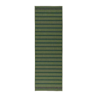 KORSNING 平織地毯 室內/戶外用, 綠色 紫色/條紋, 80x250 公分