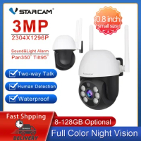 Vstarcam 3MP PTZ WIFI IP Camera Audio CCTV Surveillance Outdoor 0.8inch Mini Night Full Color Wireless Waterproof Security Cam