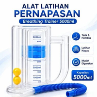 No Brand Alat bantu pernafasan breathing trainer spirometer pelatih pernapasan 5000ml