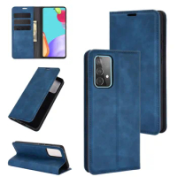 GalaxyA52 Auto Switch Leather Case for Samsung Galaxy A52 (5G) SM-A526B Flip Wallet Book Style Cover Black A526 52A A 52