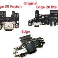 Original For Motorola Moto Edge 20 30 Fusion S30 Pro Lite USB Charging Port Mic Microphone Dock Connector Board Flex Cable