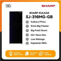 SHARP SJ-316MG GB/GR Kulkas Lemari Es 2 Pintu Magneglas Series [237 L] - Garansi Resmi Blue