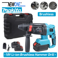 NEWONE Brushless cordless Rotary Hammer drill Impact function drill electric Hammer for 18V MAKITA battery