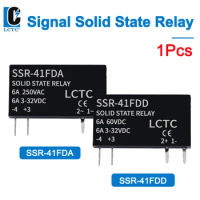 Slim Relay SSR-41FDA SSR-41FDD Solid State Relay 6a Din Rail Relay DC Control AC DC Control DC