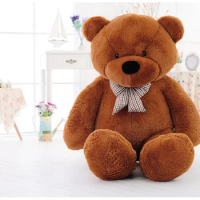 lovely bear toy plush toy cute big eyes bow stuffed bear toy teddy bear birthday gift brown about 80cm