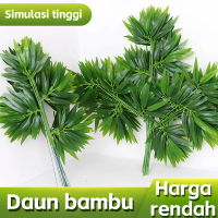 Dekorasi daun bambu buatan, cocok untuk dekorasi pernikahan dan festival Bunga Plastik daun hiasan