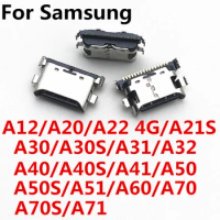 100Pcs Charger USB Charging Port Dock Connector For Samsung A12 A20 A22 A21S A30S A31 A32 A40S A41 A50S A51 A60 A70S A71