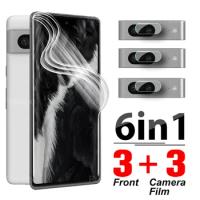 For Google Pixel 7a 7 Pro 5G 6in1 Hydrogel Film Camera Lens Glass Googe Pixe A7 Pixel7 A 7Pro Pixel7Pro Pixel7a Screen Protector