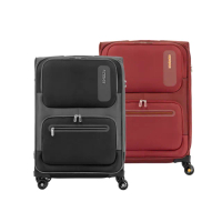 【AMERICAN TOURISTER 美國旅行者】25吋 MAXWELL 前開式/上掀式可擴充輕量布面軟殼行李箱/布箱(多色可選)