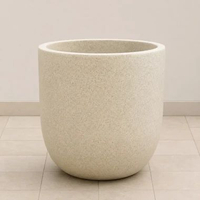 Pot Terakota Besar 50cm Minimalis Modern D50T50 Tabung Bercak Teraso