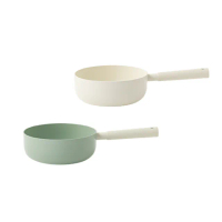 【LENANSE】韓國製平底不沾兩用鍋22cm(不沾鍋/湯鍋/平底鍋/煎鍋/IH爐適用)
